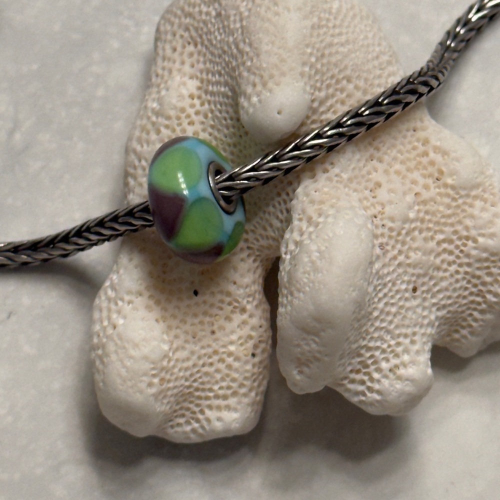 Trollbeads Green, Blue and Purple Bracelet Bead Retired 2012 - Picture 3 of 7